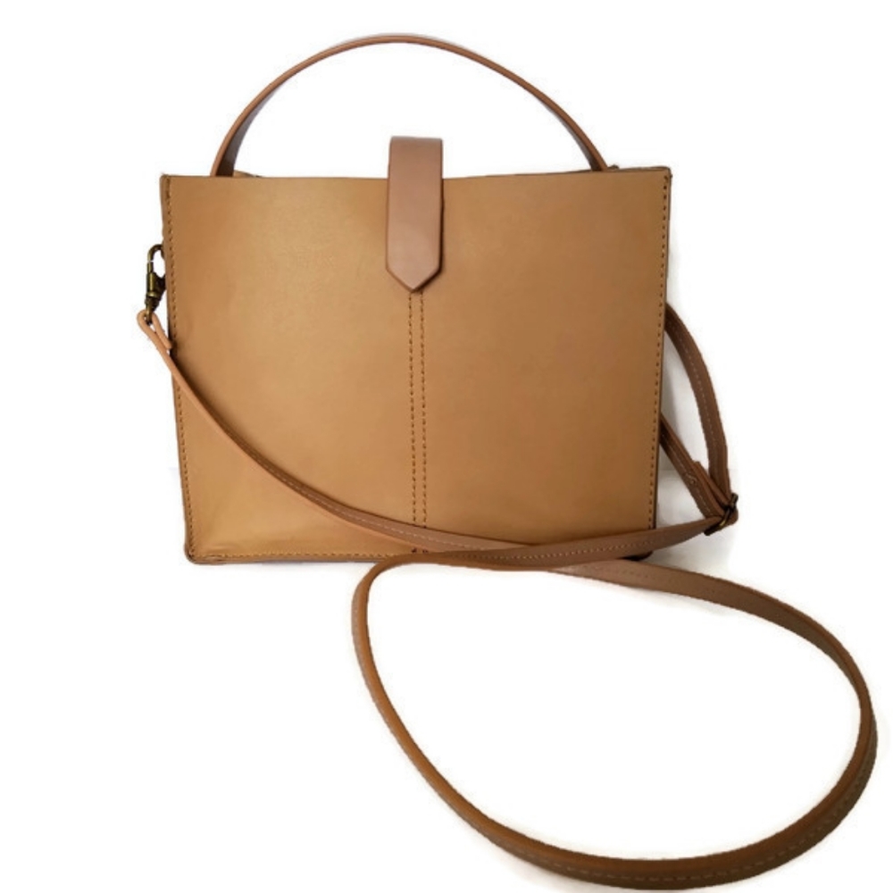 Brown/Tan Crossbody Square Handbag
